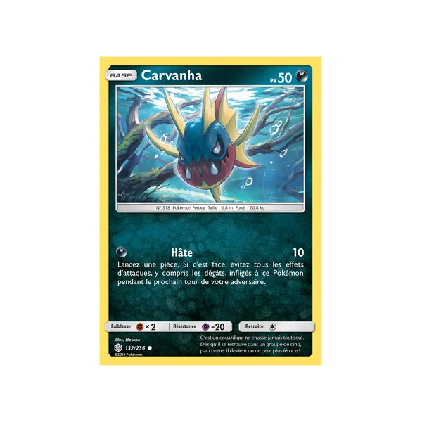 Carte Pokémon Carvanha 132/236 Commune Éclipse Cosmique