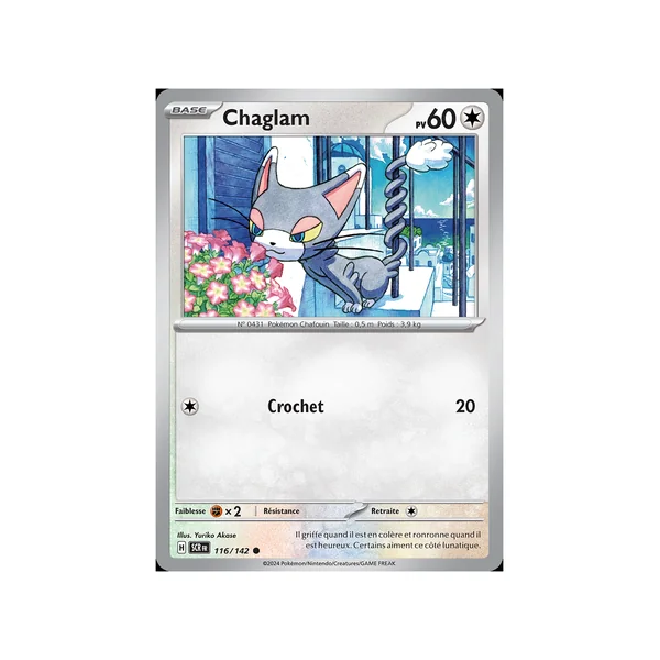 Carte Pokémon Chaglam 116/142 Commune Couronne Stellaire