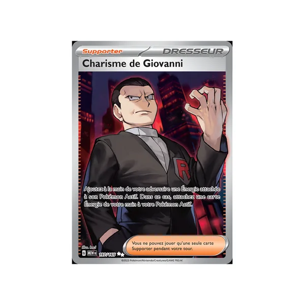 Carte Pokémon Charisme de Giovanni 197/165 Ultra Rare 151