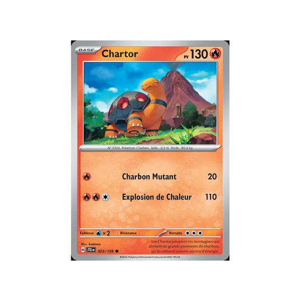 Carte Pokémon Chartor 025/159 Commune Aventures Ensemble