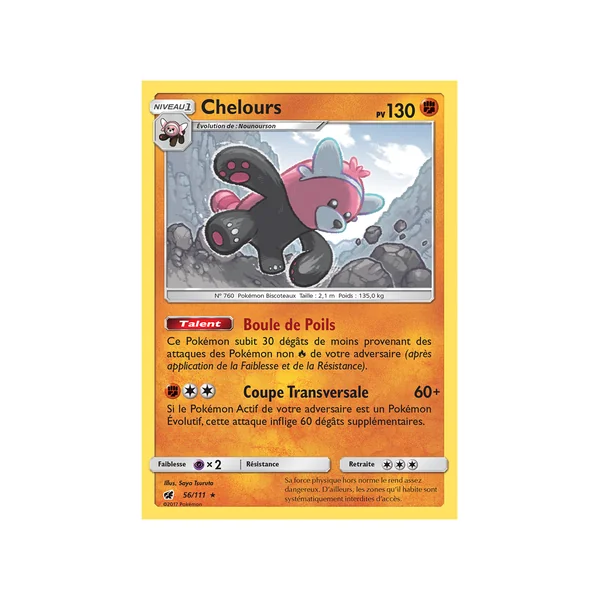 Carte Pokémon Chelours 56/111 Holographique Invasion Carmin