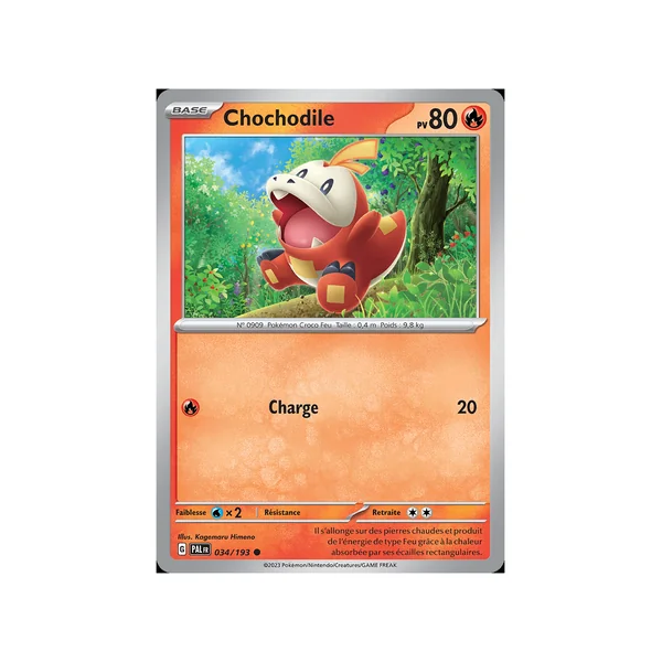 Carte Pokémon Chochodile 034/193 Commune Évolutions à Paldea
