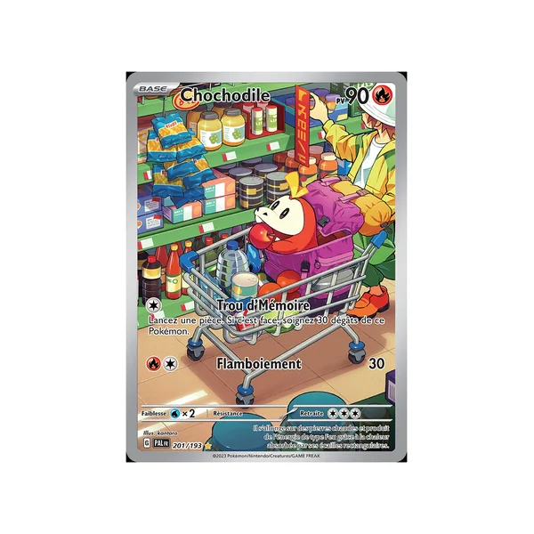 Carte Pokémon Chochodile 201/193 AR Évolutions à Paldea