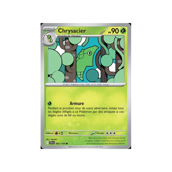 Carte Pokémon Chrysacier 002/159 Commune Aventures Ensemble
