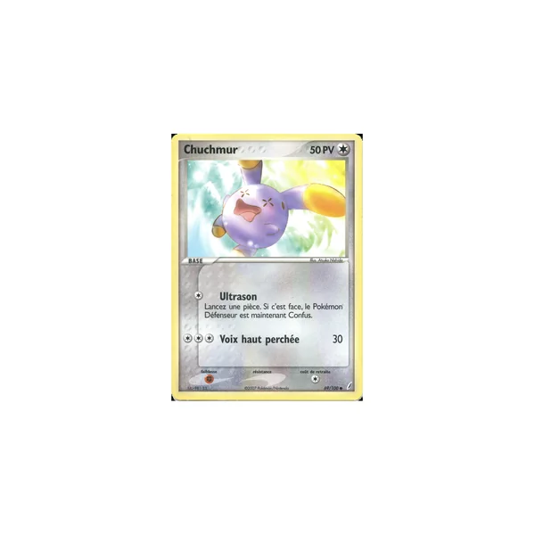 Carte Pokémon Chuchmur 69/100 Commune Gardiens de Cristal