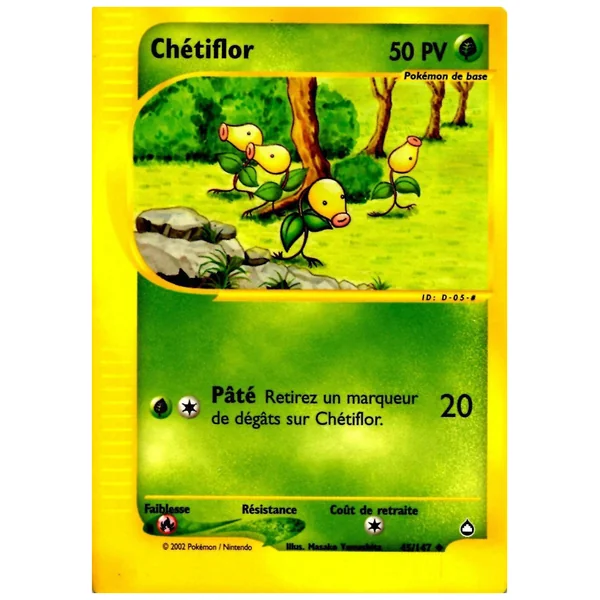 Carte Pokémon Chétiflor 45/147 Peu commune Aquapolis