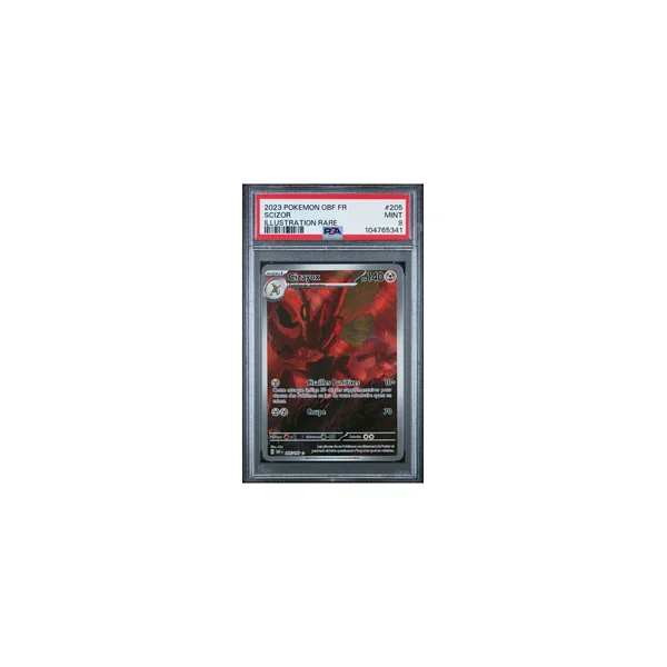 Carte Pokémon Cizayox 205/197 PSA MINT 9 Flammes Obsidiennes