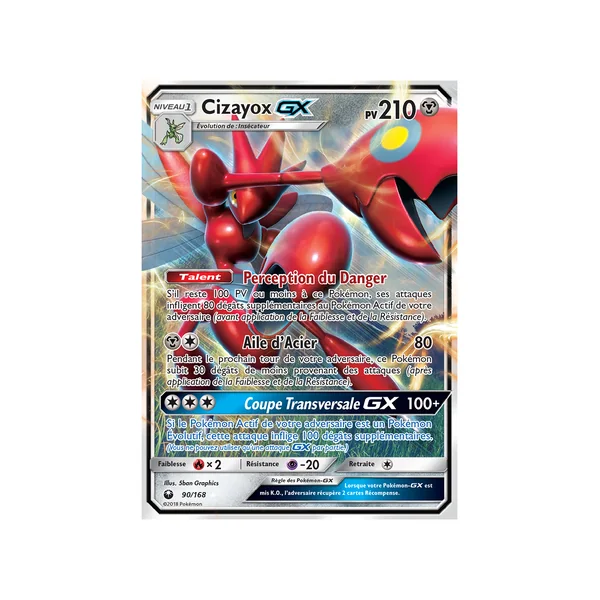 Carte Pokémon Cizayox-GX 90/168 Ultra Rare Tempête Céleste
