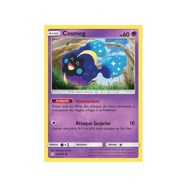 Carte Pokémon Cosmog 100/236 Commune Éclipse Cosmique