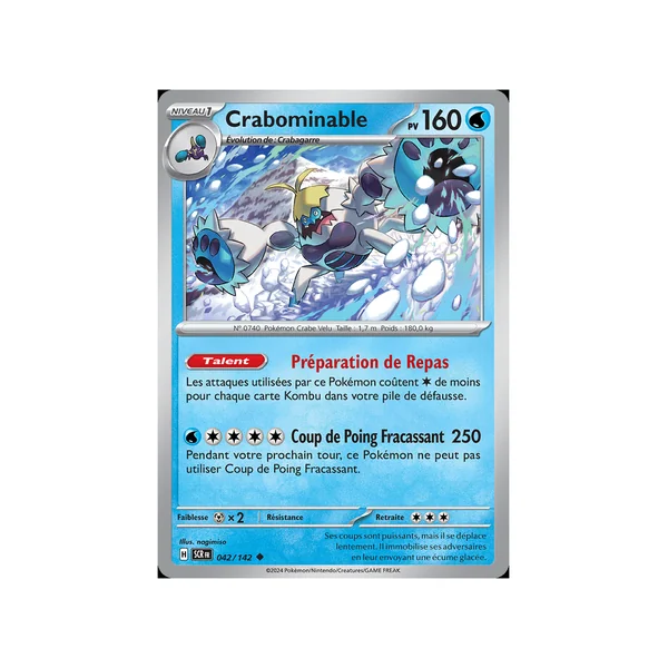 Carte Pokémon Crabominable 042/142 Peu commune Couronne Stellaire