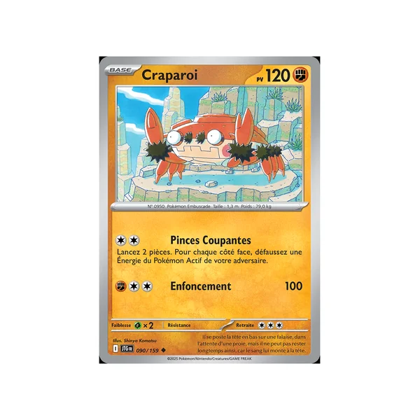 Carte Pokémon Craparoi 090/159 Peu commune Aventures Ensemble