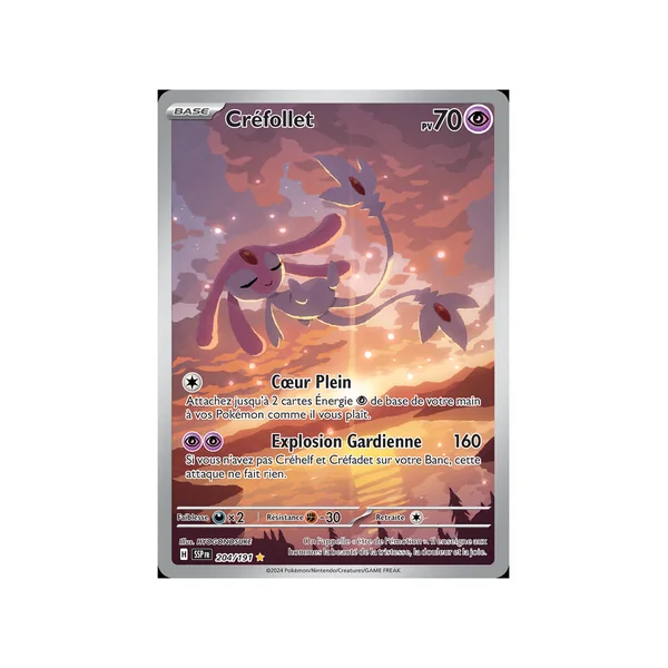 Carte Pokémon Créfollet 204/191 AR Étincelles Déferlantes