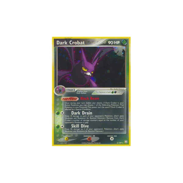 Carte Pokémon Dark Crobat 3/109 Holographique Team Rocket Returns