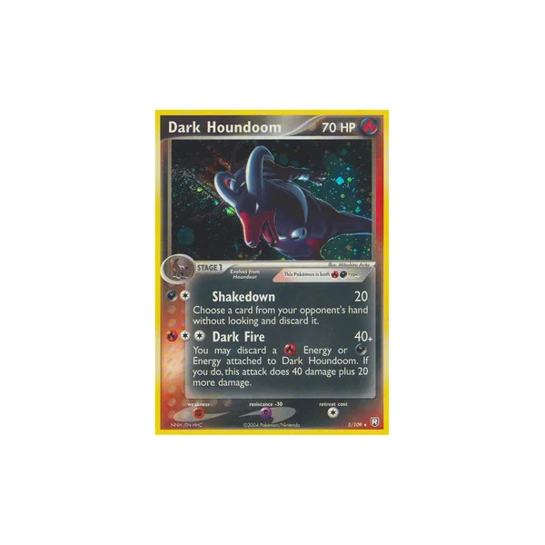 Carte Pokémon Dark Houndoom 5/109 Holographique Team Rocket Returns