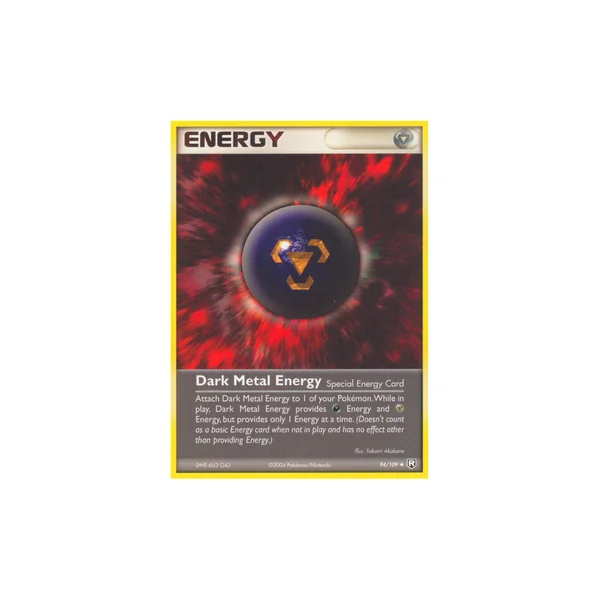 Carte Pokémon Dark Metal Energy 94/109 Peu commune Team Rocket Returns