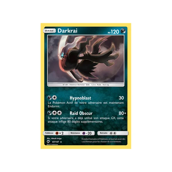 Carte Pokémon Darkrai 87/147 Holographique Ombres Ardentes