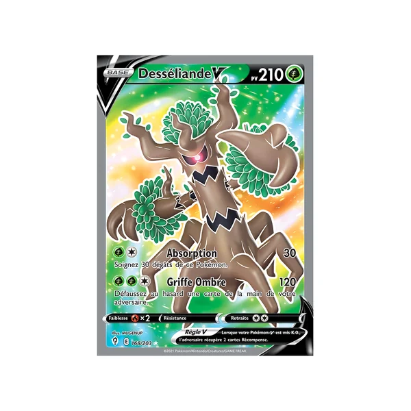 Carte Pokémon Desséliande-V 168/203 Ultra Rare Évolution Céleste