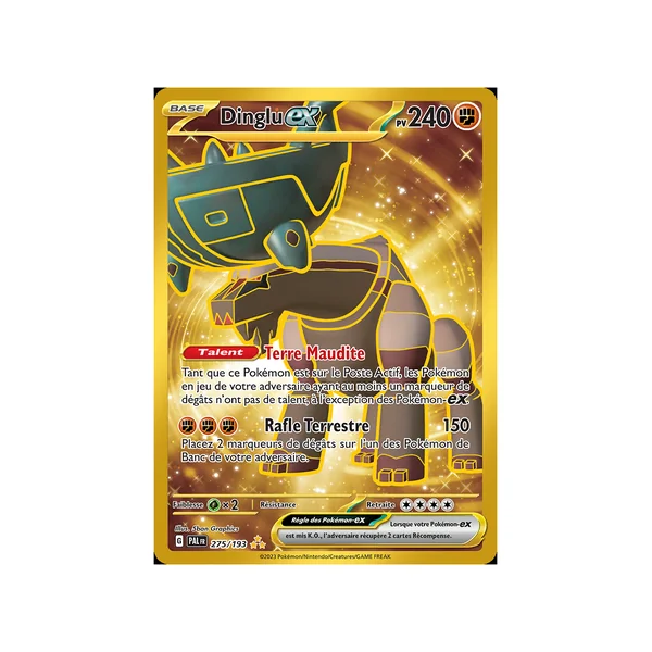 Carte Pokémon Dinglu-ex 275/193 Gold Évolutions à Paldea