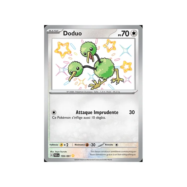Carte Pokémon Doduo 199/091 Shiny Destinées de Paldea