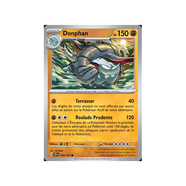 Carte Pokémon Donphan 103/191 Commune Étincelles Déferlantes