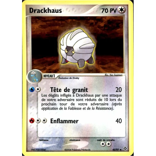 Carte Pokémon Drackhaus 42/97 Peu commune Dragon