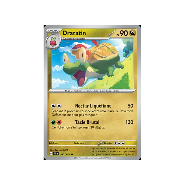 Carte Pokémon Dratatin 140/191 Peu commune Étincelles Déferlantes