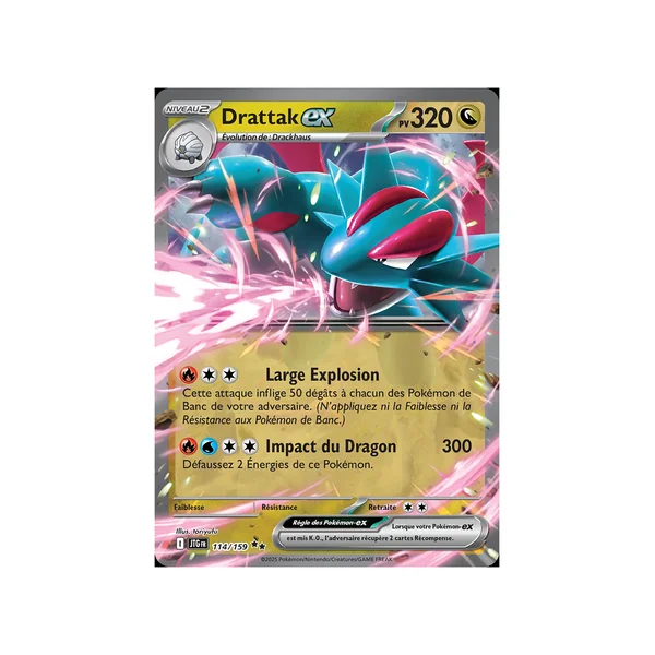 Carte Pokémon Drattak-ex 114/159 Double rare Aventures Ensemble