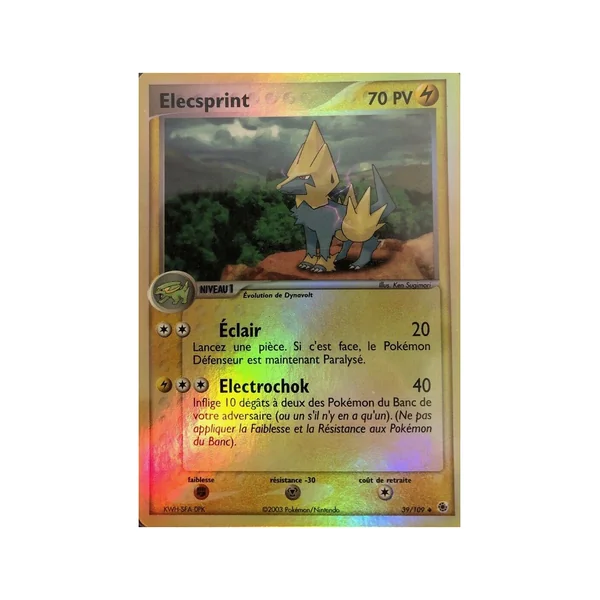 Carte Pokémon Elecsprint 39/109 Peu commune Rubis & Saphir