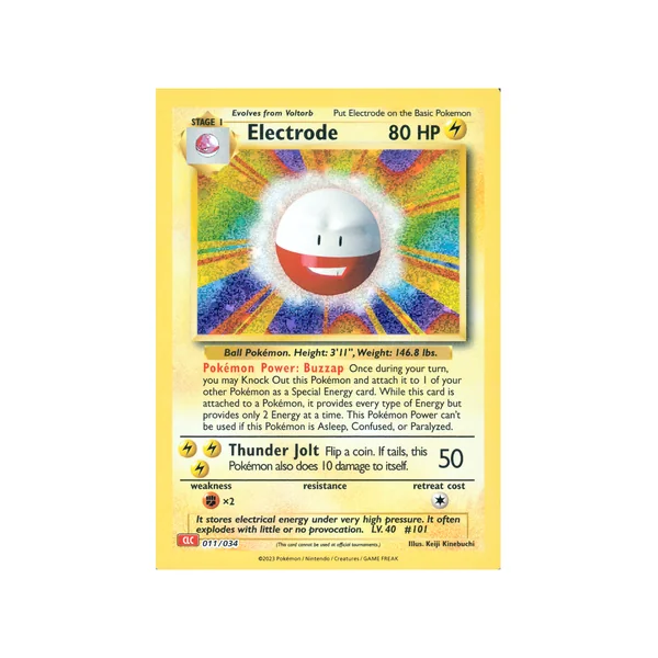 Carte Pokémon Electrode 011/034 Aucune Pokémon Trading Card Game Classic