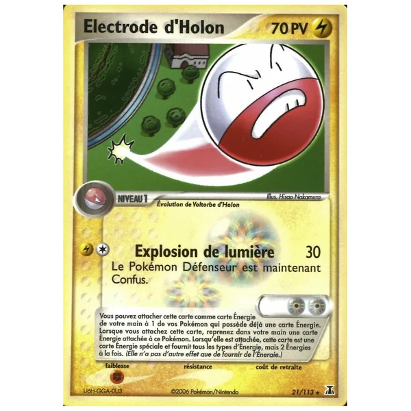 Carte Pokémon Electrode d'Holon 21/113 Rare Espèces Delta