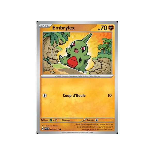 Carte Pokémon Embrylex 047/131 Commune Évolutions Prismatiques