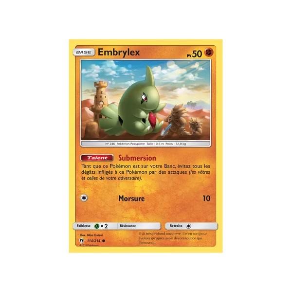 Carte Pokémon Embrylex 114/214 Commune Tonnerre Perdu