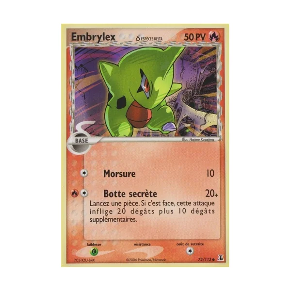Carte Pokémon Embrylex δ 73/113 Commune Espèces Delta