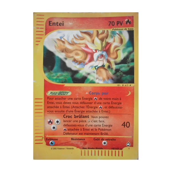 Carte Pokémon Entei 10/147 Rare Aquapolis