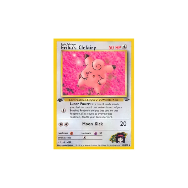 Carte Pokémon Erika's Clefairy 40/132 Peu commune Gym Challenge