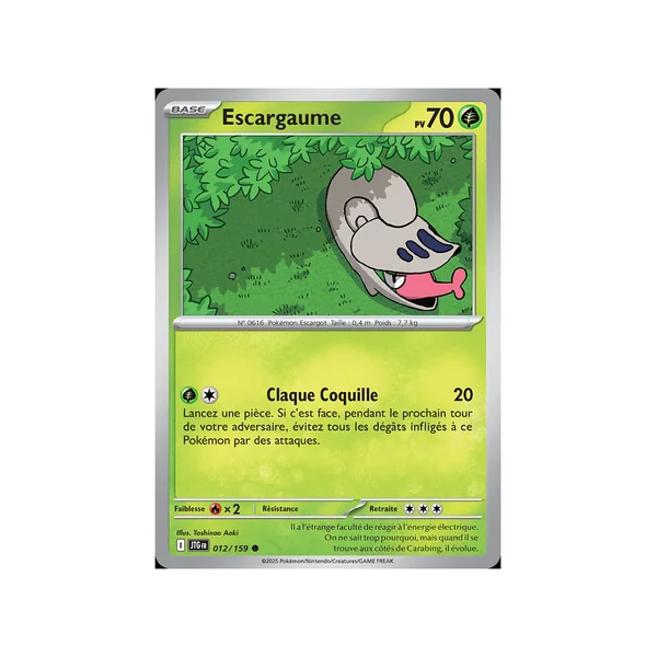 Carte Pokémon Escargaume 012/159 Commune Aventures Ensemble