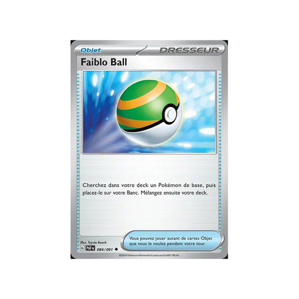 Carte Pokémon Faiblo Ball 084/091 Peu commune Destinées de Paldea