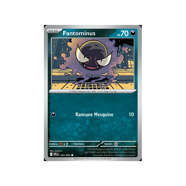 Carte Pokémon Fantominus 054/094 Commune Flammes Fantasmagoriques