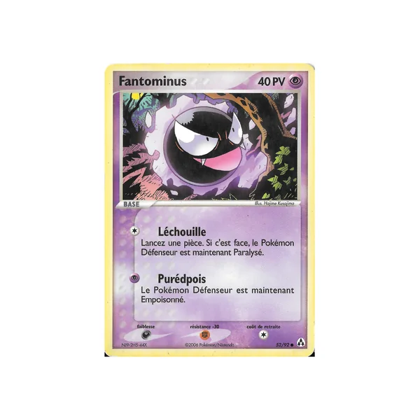 Carte Pokémon Fantominus 52/92 Commune Créateurs de légendes
