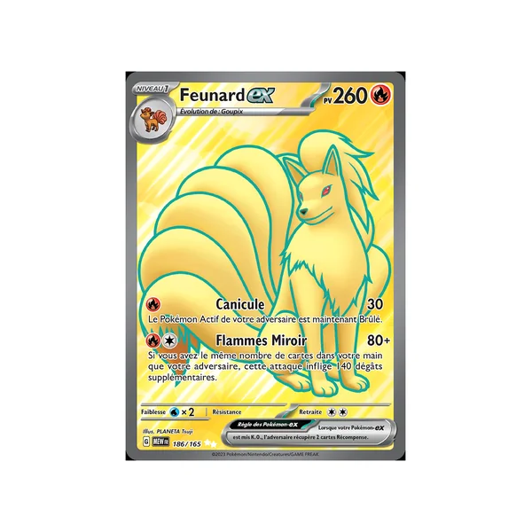 Carte Pokémon Feunard-ex 186/165 Ultra Rare 151