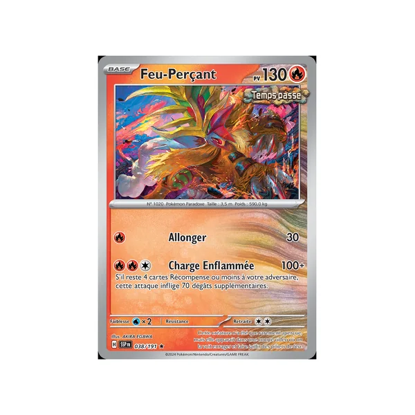 Carte Pokémon Feu-Perçant 038/191 Holographique Étincelles Déferlantes