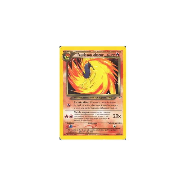 Carte Pokémon Feurisson obscur 39/105 Peu commune Neo Destiny
