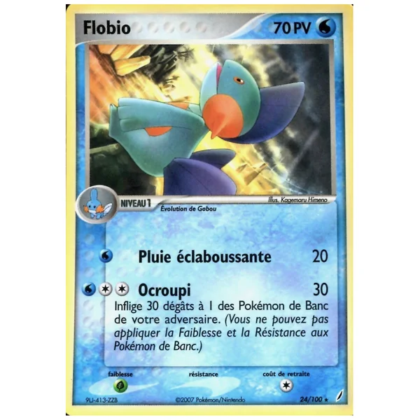 Carte Pokémon Flobio 24/100 Rare Gardiens de Cristal
