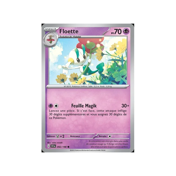 Carte Pokémon Floette 092/198 Commune Écarlate et Violet (JCC)
