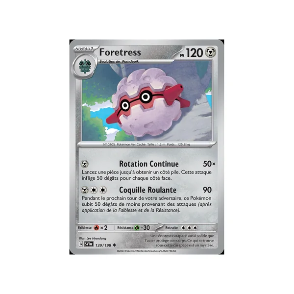 Carte Pokémon Foretress 139/198 Peu commune Écarlate et Violet (JCC)