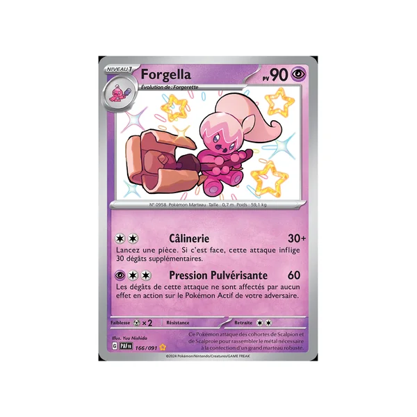 Carte Pokémon Forgella 166/091 Shiny Destinées de Paldea