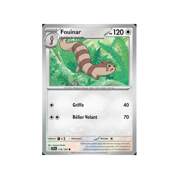 Carte Pokémon Fouinar 119/159 Commune Aventures Ensemble