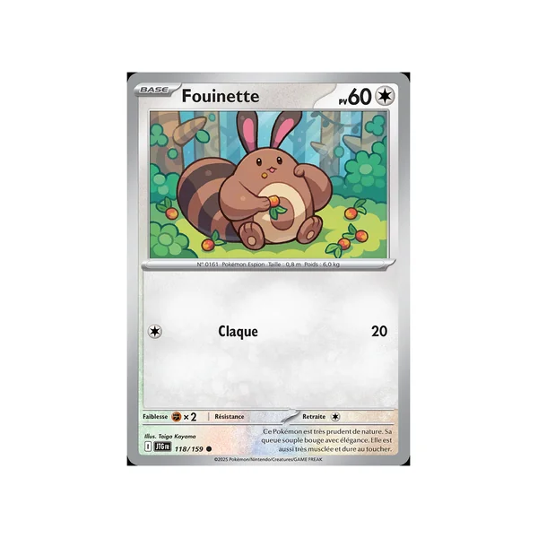 Carte Pokémon Fouinette 118/159 Commune Aventures Ensemble