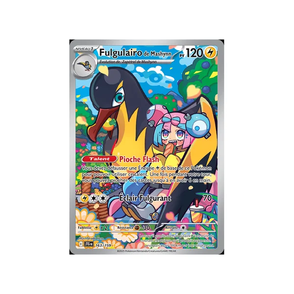 Carte Pokémon Fulgulairo de Mashynn 163/159 AR Aventures Ensemble