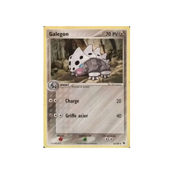 Carte Pokémon Galegon 36/109 Peu commune Rubis & Saphir
